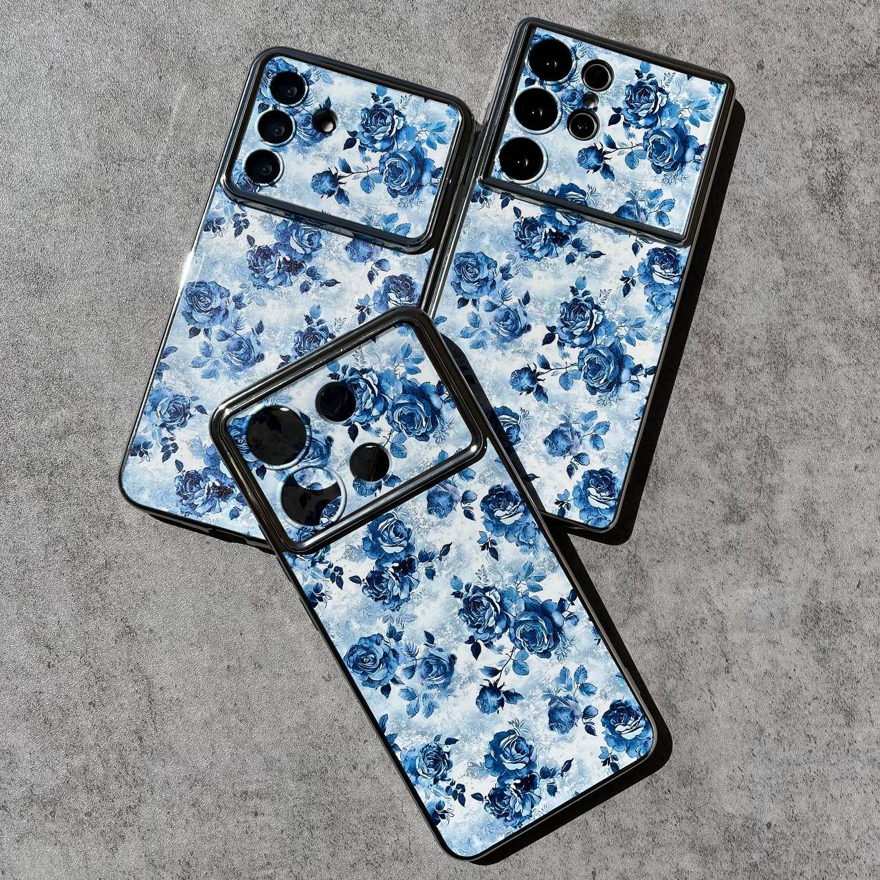قاب گوشی سامسونگ و شیائومی blue flowers