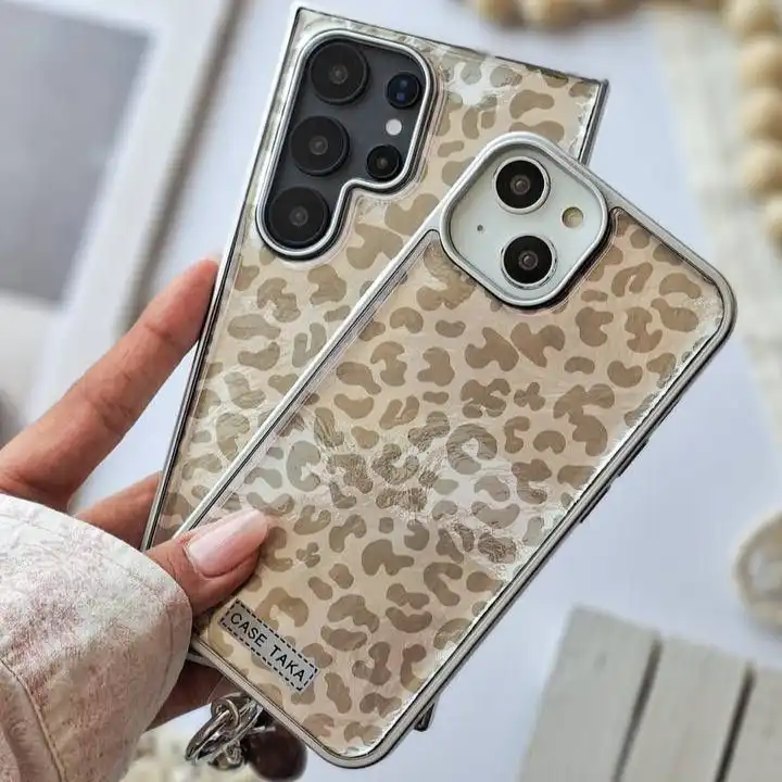 قاب گوشی آیفون Gray Leopard(بدون آویز)